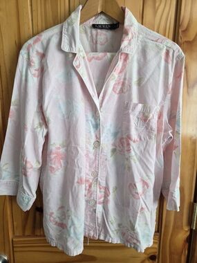 Ralph Lauren Pale Pink Floral Pajama Set